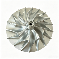 Impulsor Mecanizado por CNC de Alta Calidad, Piezas de Turbina Metálicas de Precisión con Diseño de Aspas Complejas