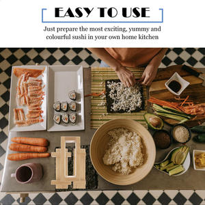 Le presse-sushi en bambou écologique ultime, <span class=keywords><strong>facile</strong></span> à utiliser, pour des rouleaux de riz faits <span class=keywords><strong>maison</strong></span> parfaits - Product Image 4