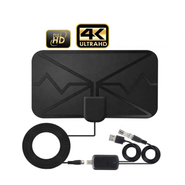 High Gain Indoor DVB-T TV Antenna 4K Free Television Aerial Receiving HDTV Indoor Panel Digital Antenna