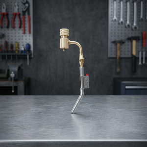 Torche portable pivotante Tesmo Lumos B en laiton et acier inoxydable, torche à gaz propane 100A pour le brasage, la soudure de tuyaux en cuivre, AC - Product Image 3