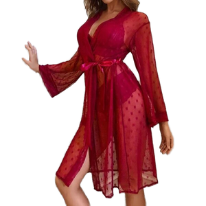 Женское прозрачное кружевное вечернее платье - Product Image 4