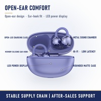 Écouteurs sans fil Sunelan à clipser sur l'oreille, casque 5.4 avec double micro ENC, résistant à la transpiration IPX5, crochet d'oreille en silicone, vente en gros