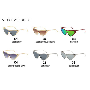 2025 Triangular Cat-Eye Large <b>Frame</b> Sunglasses UV400 High-End Sunshade Hip-Hop European American Fashion New Style Sun Shades - Product Image 5