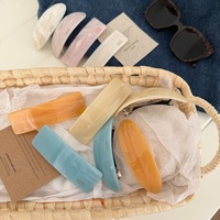 Pince à cheveux automatique à ressort grande en acétate de cellulose écaille de tortue, barrette vierge, attache-queue de cheval, bijou de cheveux, pinces à cheveux