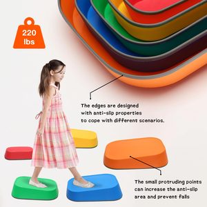 Pierres d'équilibre pour enfants pierres antidérapantes jouets pour l'autisme pierres d'équilibre <span class=keywords><strong>en</strong></span> plastique blocs d'équilibre parcours d'obstacles jouer - Product Image 3