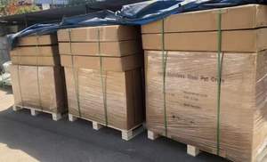 PetFit Paslanmaz Çelik Evcil Hayvan Kafesi Köpek Kulübesi Plastik Tepsili İç Mekan Evcil Hayvan Bakım Veteriner Kliniği Evcil Hayvan Bakım Kulübeleri - Product Image 4