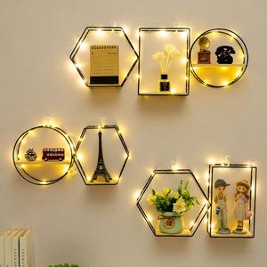 Étagère murale créative en fer forgé pour salon, étagère de rangement murale pour chambre à coucher, support de décoration pour la maison - Product Image 4