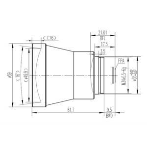 Lente Termica LWIR 50mm F1.0 per Monitoraggio a Lungo Raggio 640x512 <span class=keywords><strong>12</strong></span>μm a Fuoco Fisso per Ispezione e Rilevamento Incendi OEM ODM - Product Image 4