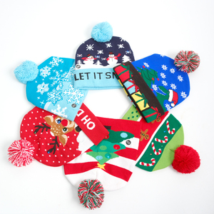 Bán Buôn Nhà Máy Mới Thời Trang LED Mũ Giáng Sinh Biểu Tượng Tùy Chỉnh Dễ Thương Acrylic Hat Ấm Mùa Đông Jacquard Beanie Tùy Chỉnh Với Pompom - Product Image 2