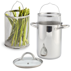 Usine En Gros En Acier Inoxydable <span class=keywords><strong>Asperges</strong></span> Légumes Vapeur Pot Spaghetti Pâtes Cuisinière avec Panier Amovible et Couvercle - Product Image 1