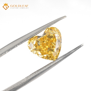 รายงาน IGI ของ Goldleaf เพชรสังเคราะห์เจียระไนรูปหัวใจ สีเหลืองสดใส ขนาด 1-3 กะรัต ระดับความสะอาด VVS VS เพชรแล็บสำหรับทำเครื่องประดับ - Product Image 2