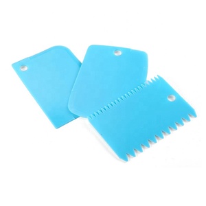 3Pcs Plastic Dough Cake Scraper Straight Curved and Zigzag Edges For Cake Fondant Bread Making
