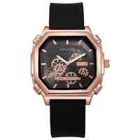 Montre carrée TikTok Live pour homme, montre à quartz squelette tendance transfrontalière pour homme, nouveau modèle