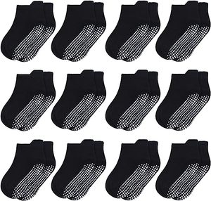 Calcetines antideslizantes para bebés, calcetines atléticos antideslizantes para niños y niñas, calcetines de verano de punto - Product Image 1