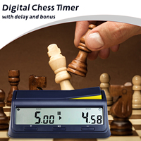 Minuteur d'échecs numérique LEAP avec fonction compte à rebours, délai bonus et alarme pour les jeux d'échecs professionnels