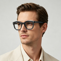 Nouvelles montures de lunettes optiques tendance en gros, montures de lunettes en acétate épais de qualité supérieure avec logo personnalisé pour femmes
