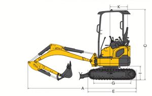 Mini Excavadora Agrícola para el Hogar, 1795 kg, 1 Año de Garantía, Multifuncional, con Cucharón de 0.04 m - Product Image 4