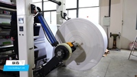 Machine d'impression textile de type empilable, imprimante flexographique automatique à servomoteur multicolore haute vitesse pour tissu tissé en PP