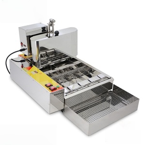 Commercial Electric Stainless Steel Automatic Doughnut Frying <b>Machine</b> High Productivity Portable 4 <b>Rows</b> Mini Bakeries - Product Image 1