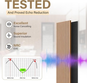 Panneaux acoustiques en bois Akupanel, panneau acoustique en chêne, produit d'insonorisation pour diffusion acoustique murale - Product Image 4