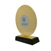 Trophée de récompense personnalisé en métal de sport, design arabe, plaqué de qualité