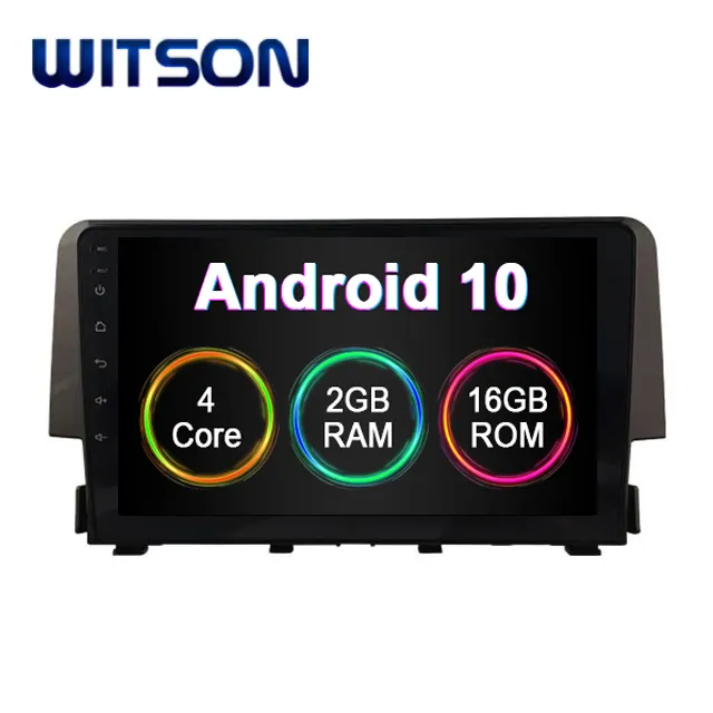 WITSON Android 10.0 car dvd multimedia speler Voor HONDA CIVIC 2016-2018 Ingebouwde 2GB RAM 16GB FLASH auto elektronica auto gps