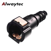 Conector de Manguera de Combustible de 9.89mm 1/4\", Conector de Manguera de Combustible, Adaptadores de Conexión de Tubería de Aceite, Conector Rápido de Línea de Combustible de 3/8\" para Inyector de Combustible