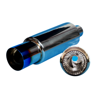 150Mm Blauw Brandende Roestvrijstalen Auto Luide Uitlaatdemper Uitlaat En Uitlaatsystemen Resonator - Product Image 6