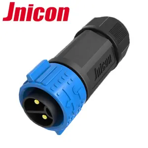 Waterproof Connector Plug 50A Male 2pin Connector Plug M25 Power Waterproof Wall Connector