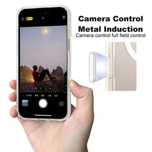 Coque magnétique originale avec bouton de commande de l'appareil photo pour iPhone <span class=keywords><strong>16</strong></span> <span class=keywords><strong>Pro</strong></span> Max <span class=keywords><strong>16</strong></span> Plus, couverture transparente en acrylique pour charge sans fil - Product Image 2