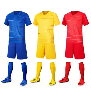 Toptan erkekler futbol forması seti yeni Model futbol tişörtü yapımcısı futbol forması özel çocuklar futbol formaları ucuz