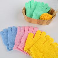 Gants exfoliants pour le corps, multicolores, prix bas, exfoliant naturel pour le corps, gants de douche, gants exfoliants
