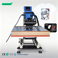 Presse à chaud semi-automatique avec tiroir pour transfert de t-shirt par sublimation magnétique 16x20 coulissant 40x50cm à ouverture automatique