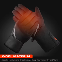 Gants de ski chauffants respirants Wasoto avec sangle de poignet légère et compatibles écran tactile pour des mains au chaud