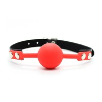 Bon marché Prix Silicone Bouche Ouverte Retenue Silicone Boule Adulte Produit SM Sex Toy Oral Plug pour Couple Bondage Bouche Plug BDSM