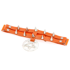 Nouvelle mode gothique pentagramme pendentif Double rangée de pointes en cuir Rivet anneau de cuisse <span class=keywords><strong>personnalisé</strong></span> <span class=keywords><strong>jarretière</strong></span> élastique - Product Image 5