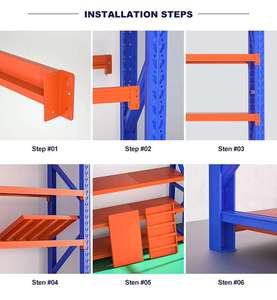 Rayonnage à palettes sélectif en acier industriel, robuste, multi-niveaux, à longue portée, pour entrepôt - Product Image 4