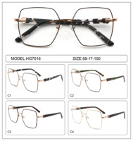 Lunettes de vue classiques en diamant solide, monture carrée en métal, lunettes optiques à monture intégrale, tendance 2020