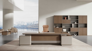 Hiện đại cao cấp sang trọng Ông Chủ nội thất văn phòng mở rộng Melamine hình chữ L bàn quản lý điều hành - Product Image 2