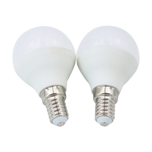 Energy-efficient G45 LED Bulb 5W Flicker-free Globe Lamp E14 Base CRI>80 180 Beam Angle 470LM 90 Lm/W SMD 2835 LEDs 2700-6500K