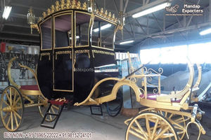 Carruaje Moderno de Caballos Personalizado para Últimos Ritos, Servicio Funerario Americano con Construcción de Metal y Madera - Product Image 2