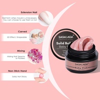 Gel de construction solide non collant 30g SAGALAGA – Remplace le gel d'extension traditionnel, solution anti-glissement pour la sculpture des ongles en salon