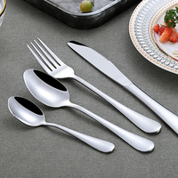 Vente en gros de 84 couverts réutilisables en acier inoxydable ensemble couteau baguettes fourchette cuillère argenterie ensemble de couverts avec boîte en bois
