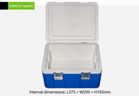 Glacière isotherme 20L pour chaîne du froid, conteneur de transport thermique PP+PU pour échantillons de réactifs biologiques, utilisation en voiture