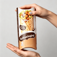 Caja de Embalaje Personalizada para Shawarma con Logotipo Impreso, Caja para Llevar Shawarma con Ventana