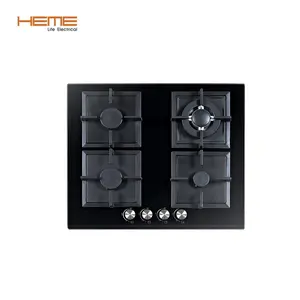 Kitchen Appliances Tempered Glass Cooktop 4 Burners Built In Gas Hob With CE Certified