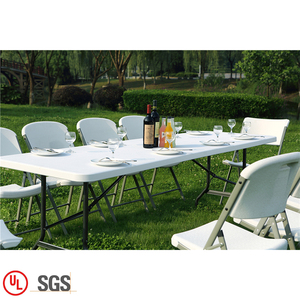 Rettangolare di plastica utilizzato in alluminio portatile pieghevole da picnic <span class=keywords><strong>ristorante</strong></span> tavoli da pranzo per la vendita - Product Image 5