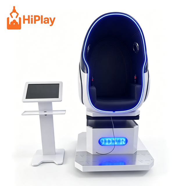 Hiplay 9D VR Cinema Simulator Stainless Steel Single Egg Chair Japanese Virtual Reality Motion Ride Arcade Equipment Amusement
