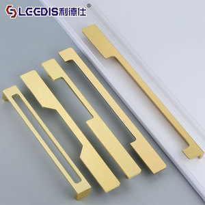 Lgcdis Modern Minimalist <b>Gold</b> Cabinet <b>Handles</b> Bar Shape Aluminum Alloy Furniture Hardware Bathroom Vanity Drawer Pulls - Product Image 2