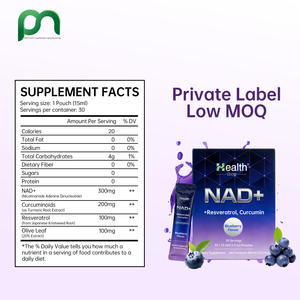 Complexe Anti-Âge Herbal Resvératrol Curcumine NAD+ Liquide Oral Faible en Sucre 30 Sachets Formule Botanique de Défense Santé pour Adultes - Product Image 2